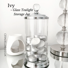 Load image into Gallery viewer, Ivy Glass - Tealight Storage Jar - Cera De Luxe - The Wax Melt Company
