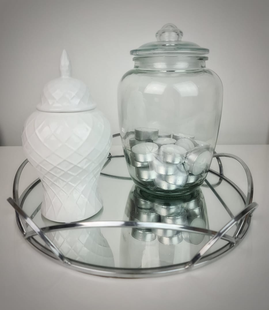 Tea light 2024 storage jars