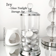 Load image into Gallery viewer, Ivy Glass - Tealight Storage Jar - Cera De Luxe - The Wax Melt Company 