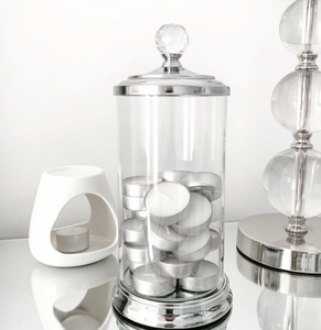 Ivy Glass - Tealight Storage Jar - Cera De Luxe - The Wax Melt Company 